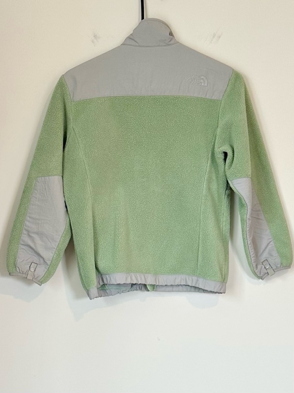 The North Face Kids Light Green and Gray Denali Fleece Jacket - Girls Medium - Picture 9 of 9